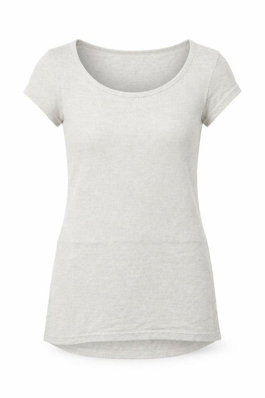 Front view of Next women’s grey basic t-shirt, size UK 10