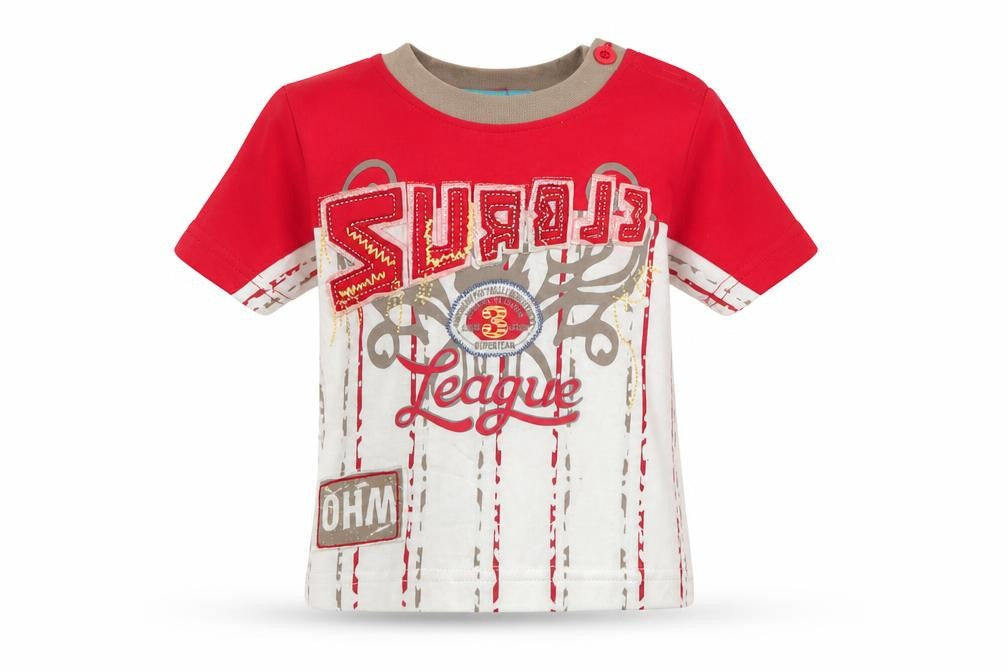 Front view of Chief Baby Multicoloured Geometric Basic T-Shirt, size 6-9, Months