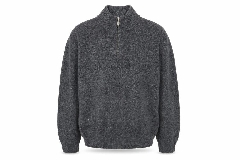 Front view of Matalan men’s green pullover sweatshirt, size M