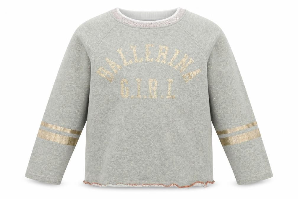 Front view of Next boys’ grey pullover sweatshirt, size 8, years