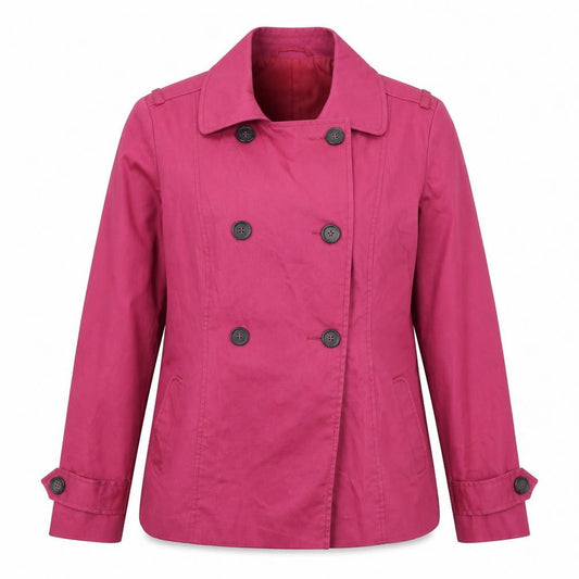 Front view of EWM women’s pink jacket blazer, size UK 16
