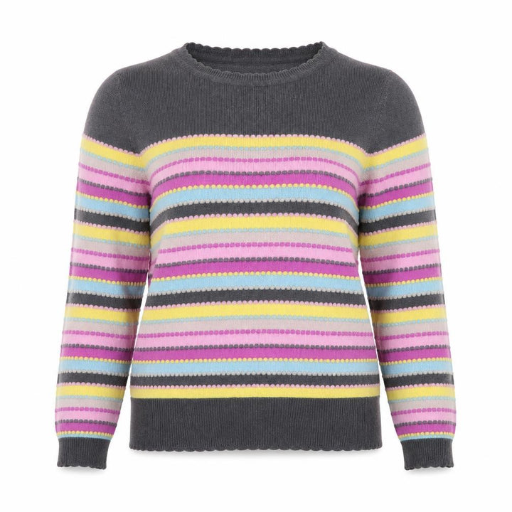 Monsoon Womens Multicoloured Striped Pullover Jumper Size S