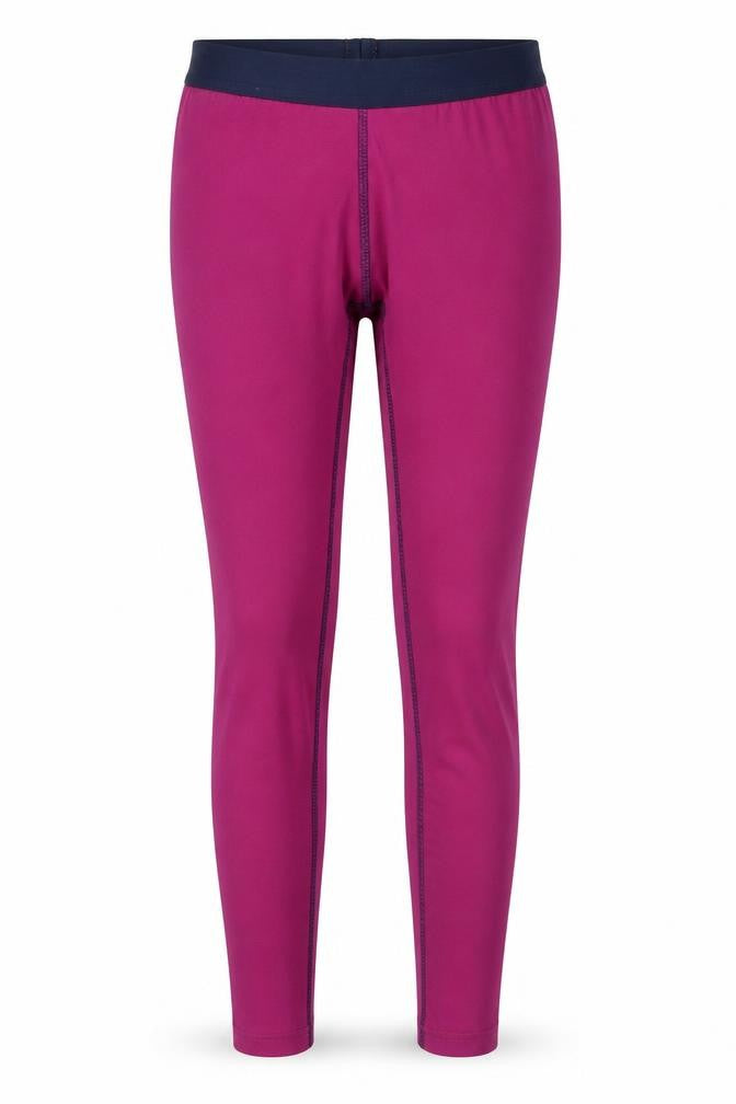 Front view of Crane women’s purple capri leggings, size S, 27-inch leg