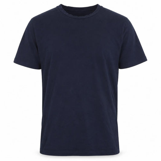 Front view of ASOS men’s blue t-shirt, size M