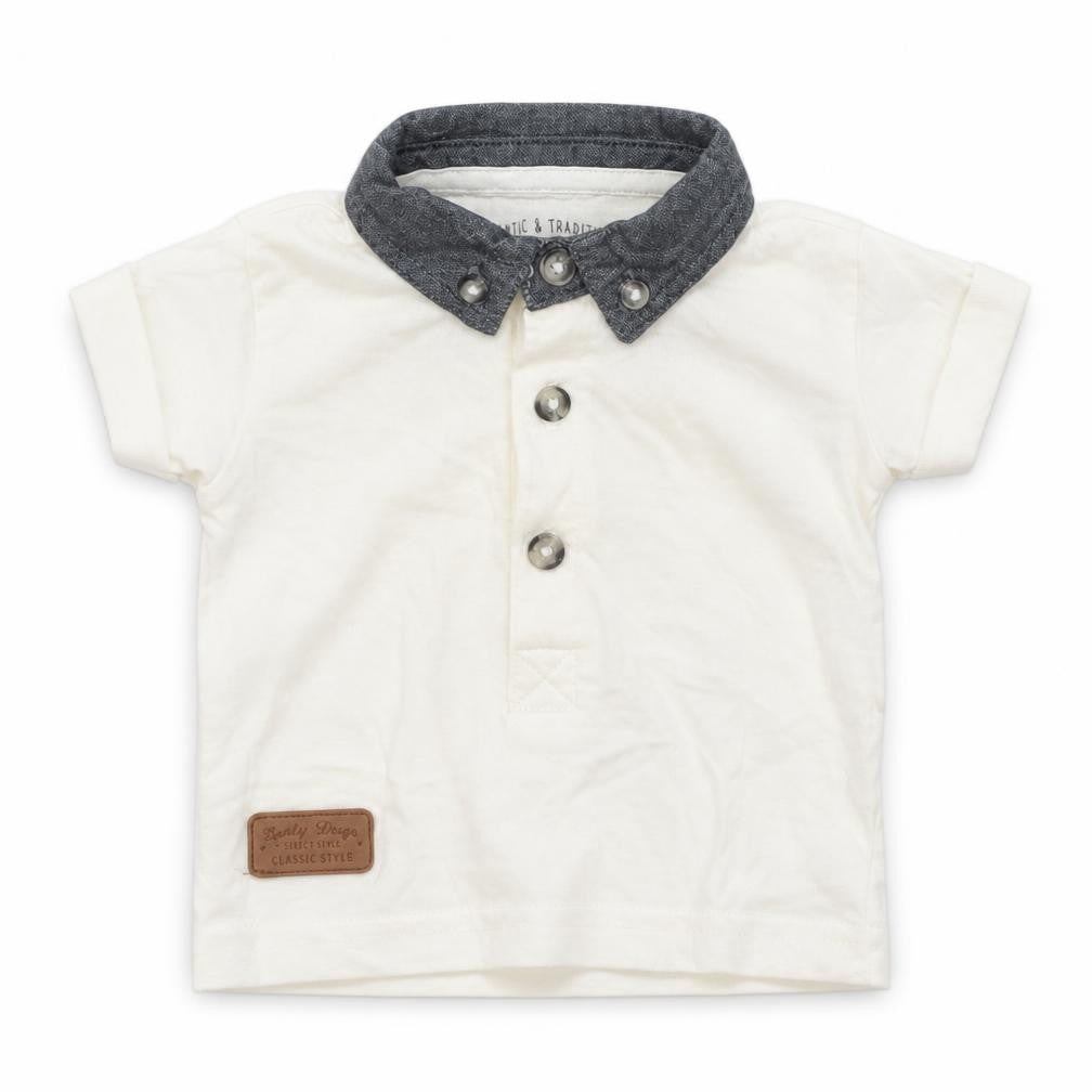 Front view of Early Days Baby White Basic T-Shirt, size 0-3, Months