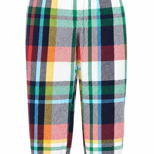 F&F Girls Blue Plaid  Capri Pyjama Pants Size 2-3 Years
