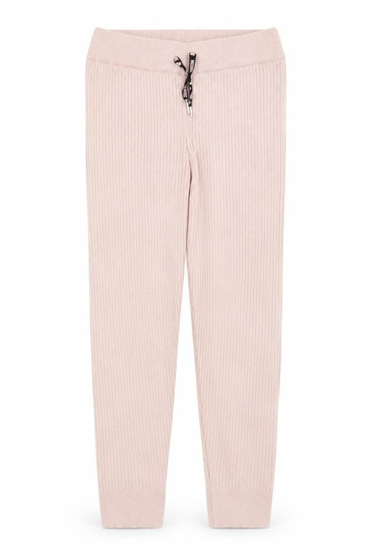 Front view of Disney girls’ pink capri trousers, size 11-12, years - minnie mouse