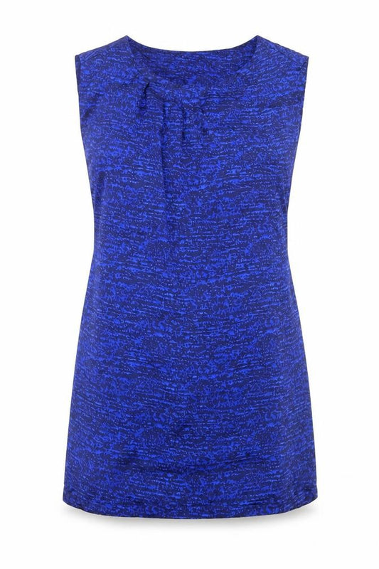 Front view of H&M women’s blue shift, size UK 10