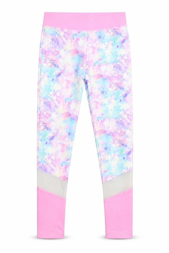 Front view of Tu girls’ pink jogger trousers, size 9, months