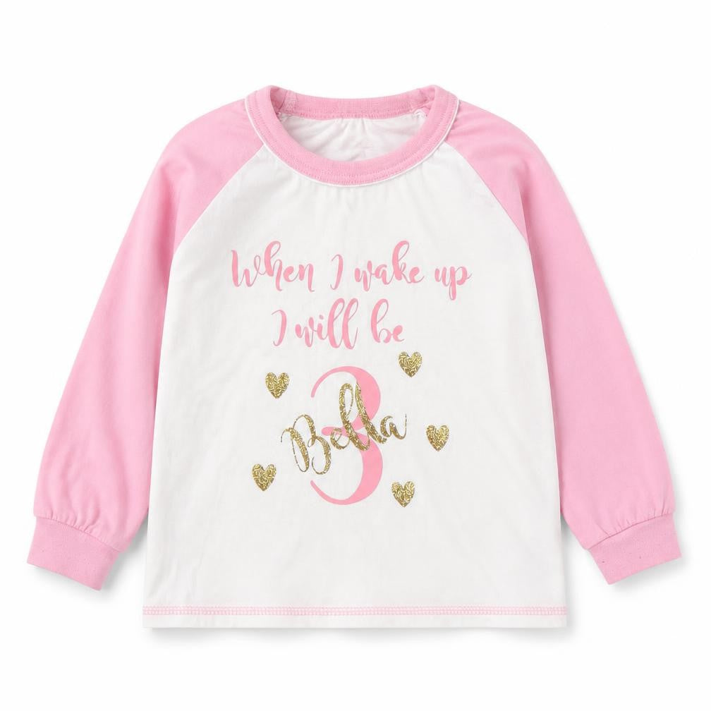 Front view of Preworn girls’ pink basic t-shirt, size 2, years