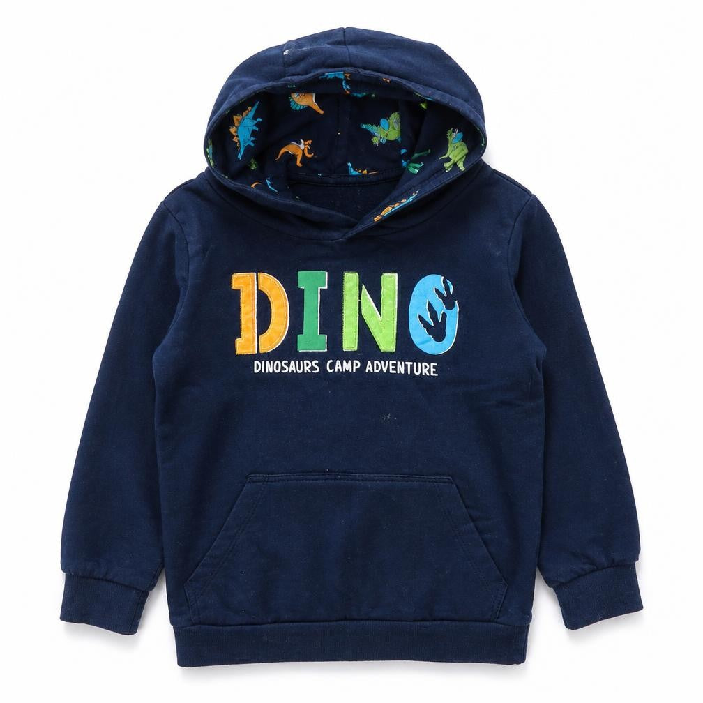 LC Waikiki Boys Blue   Pullover Hoodie Size 5 Years  - Dinosaur