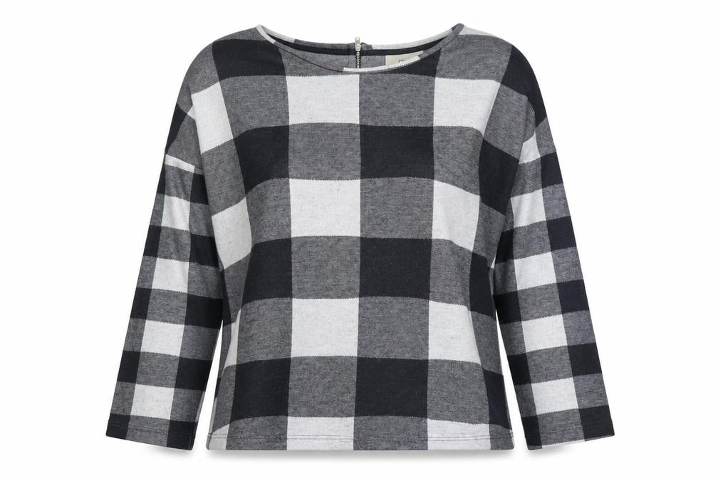 Next Womens Blue Check  Basic Blouse Size 6