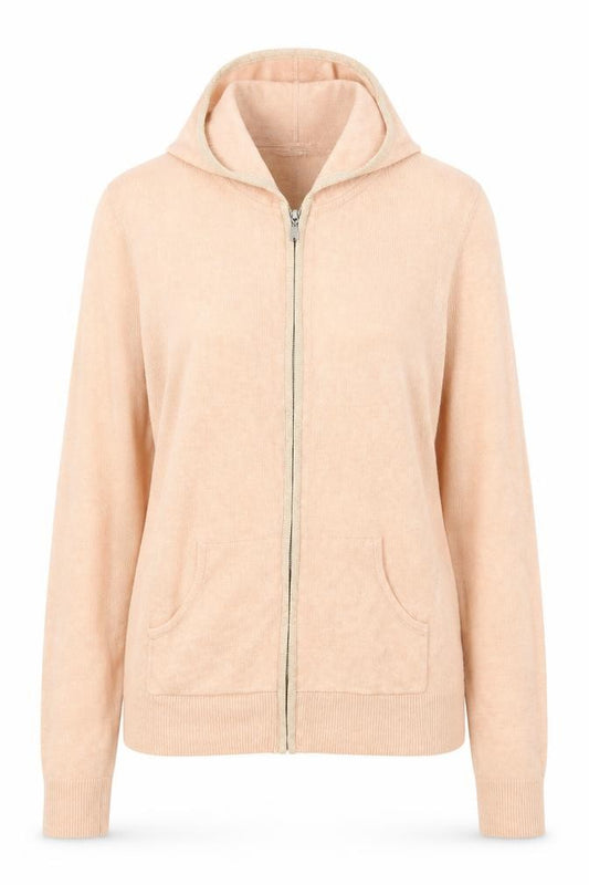 Front view of Laura Ashely women’s beige jacket, size M