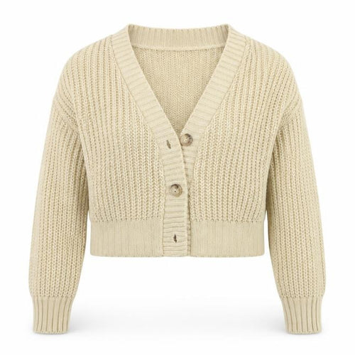 Boohoo Womens Beige Houndstooth  Cardigan Jumper Size L