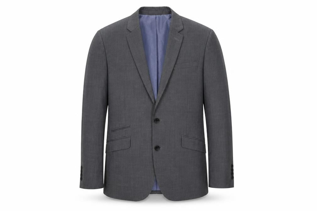 Front view of Cedarwood State men’s grey jacket blazer, size 40