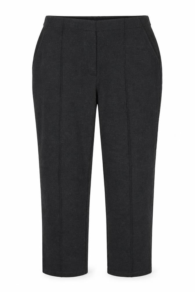 Front view of Marks & Spencer women’s grey trousers, size UK 16, 23.5-inch leg