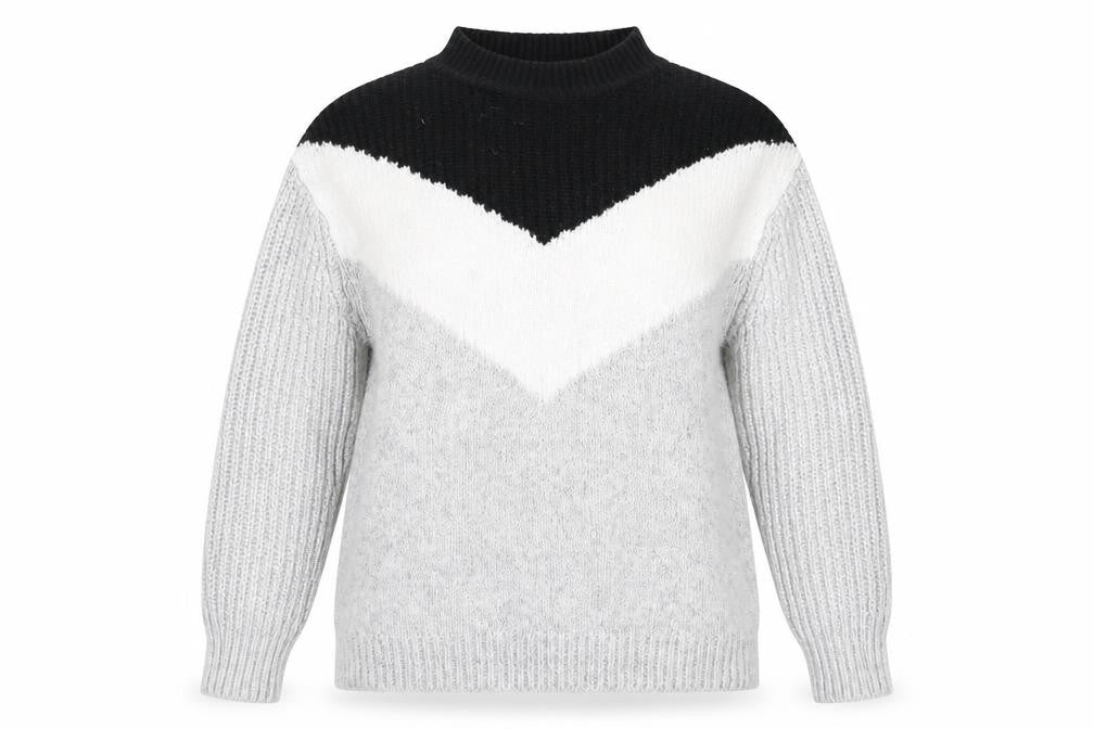 Front view of Papaya women’s grey jumper, size M