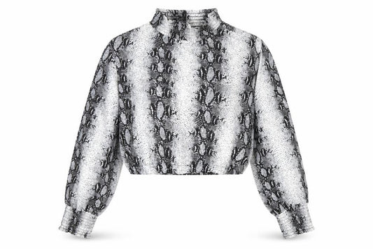 Front view of Misspap women’s multicoloured basic blouse, size UK 14