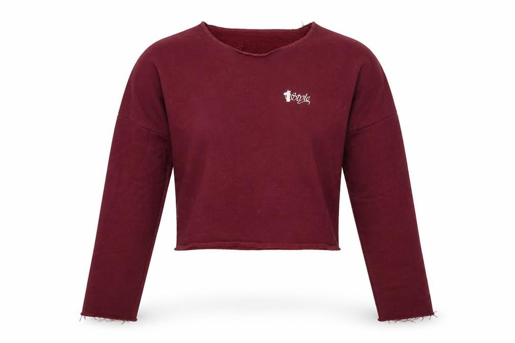 Front view of Preworn women’s purple jumper one size