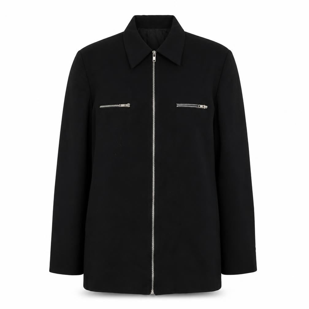 Front view of Field & Stream women’s black overcoat blazer, size M