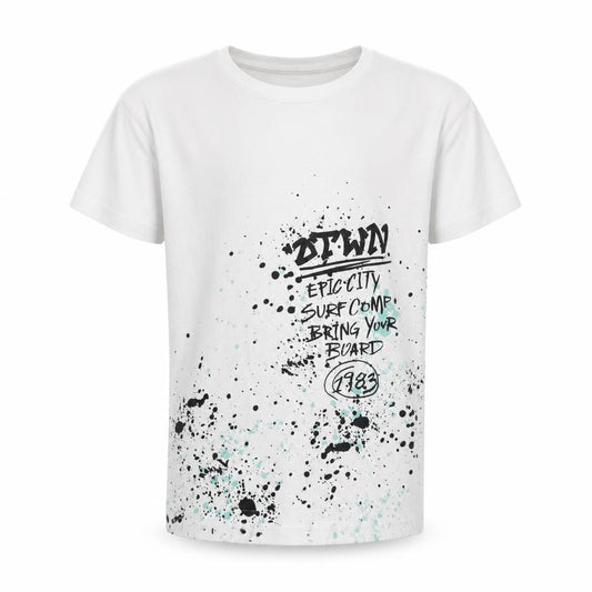 Front view of H&M girls’ white basic polo, size 8-9, years