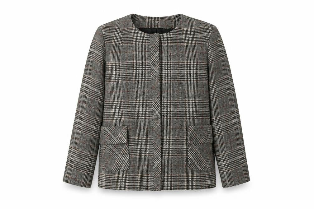 Next Womens Grey Check  Jacket Blazer Size L