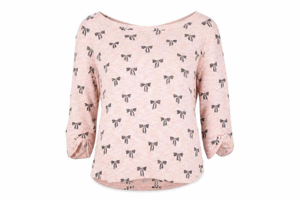 Front view of New Look women’s pink jumper, size UK 14