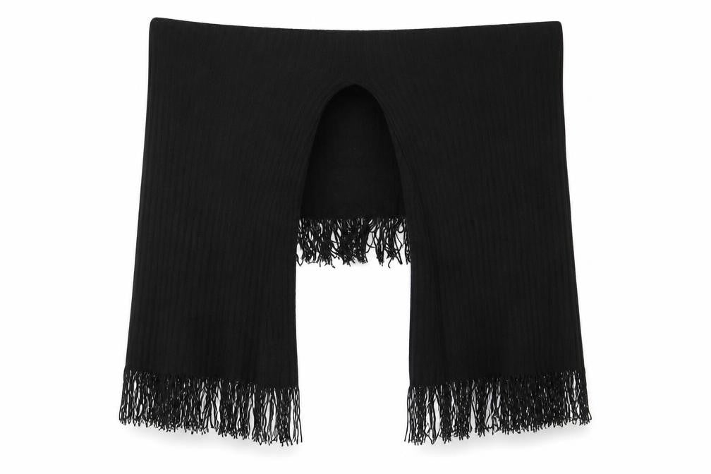 Front view of Marks & Spencer women’s black wrap jumper one size