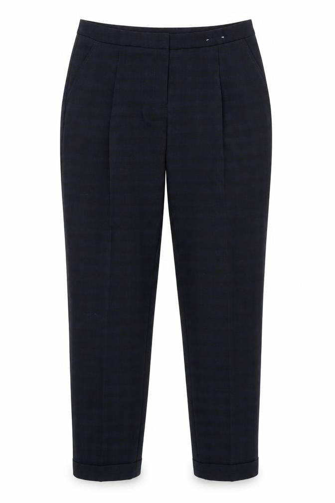 Dorothy Perkins Womens Blue Check  Trousers  Size 8 L28 in