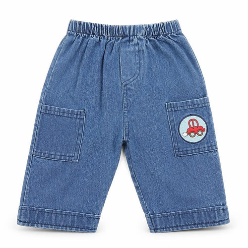 Baby C Boys Blue   Cargo Jeans Size 6-9 Months  - Car