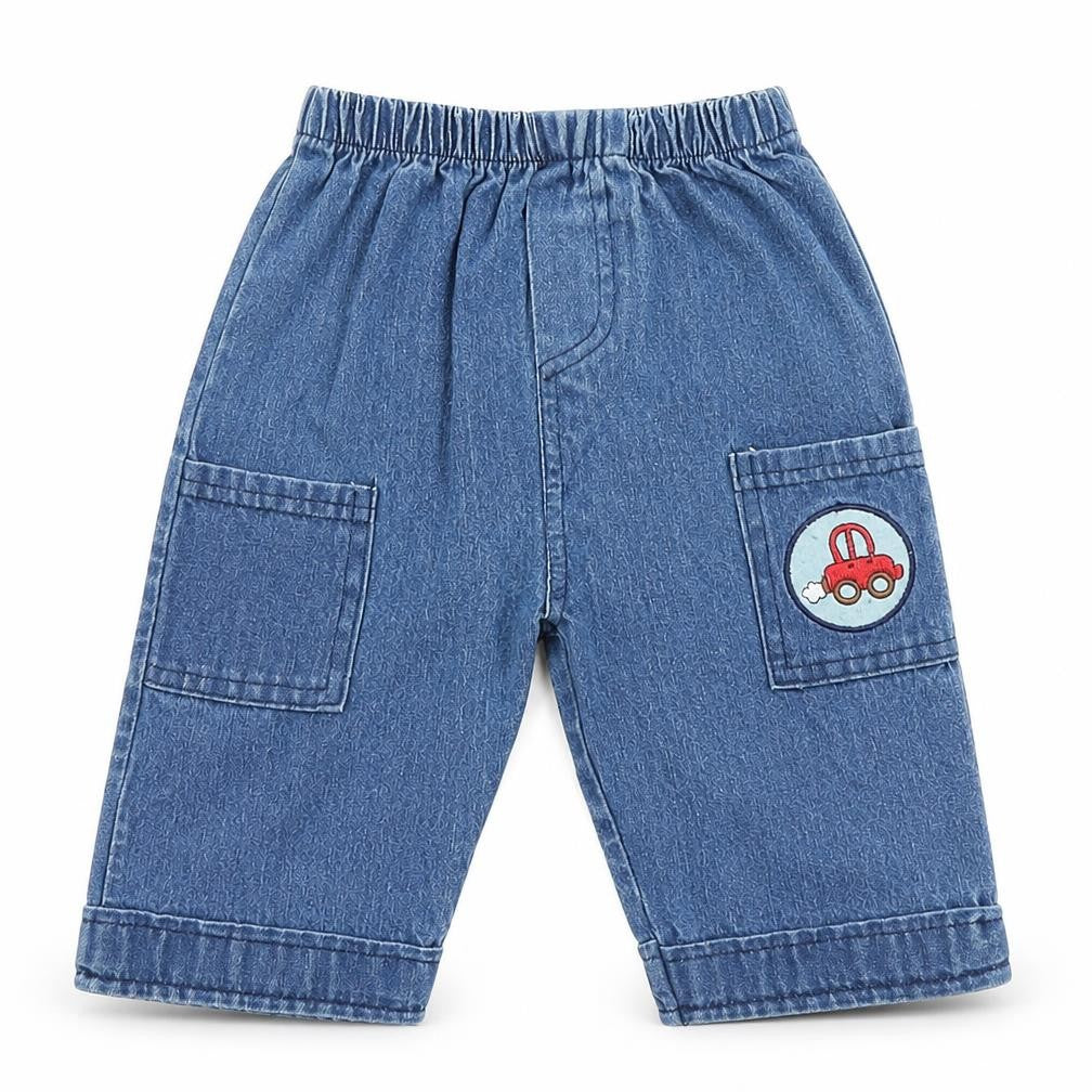 Baby C Boys Blue   Cargo Jeans Size 6-9 Months  - Car