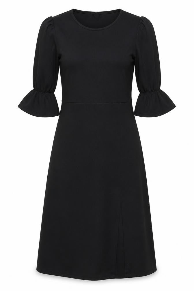 Front view of River Island women’s black a-line, size UK 6