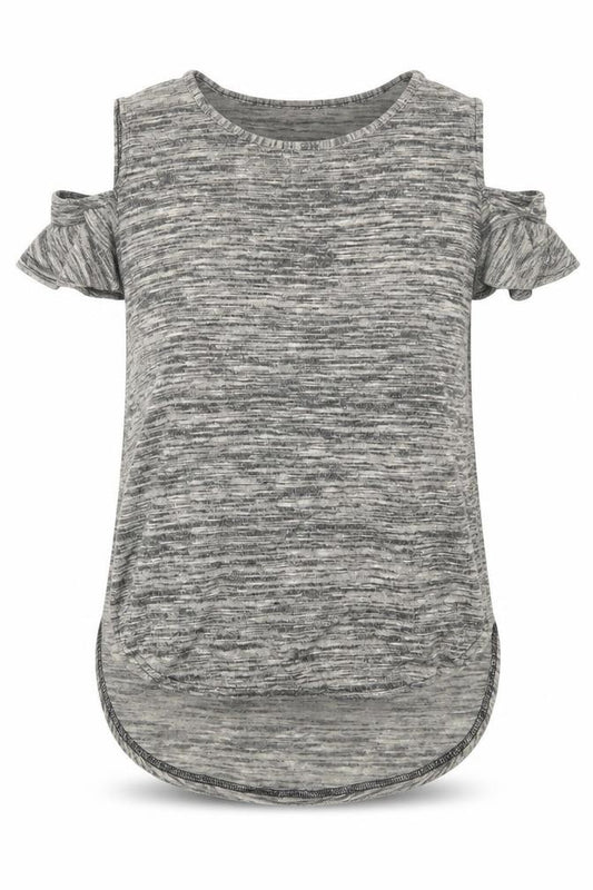 Front view of Krisp women’s black basic t-shirt, size UK 14