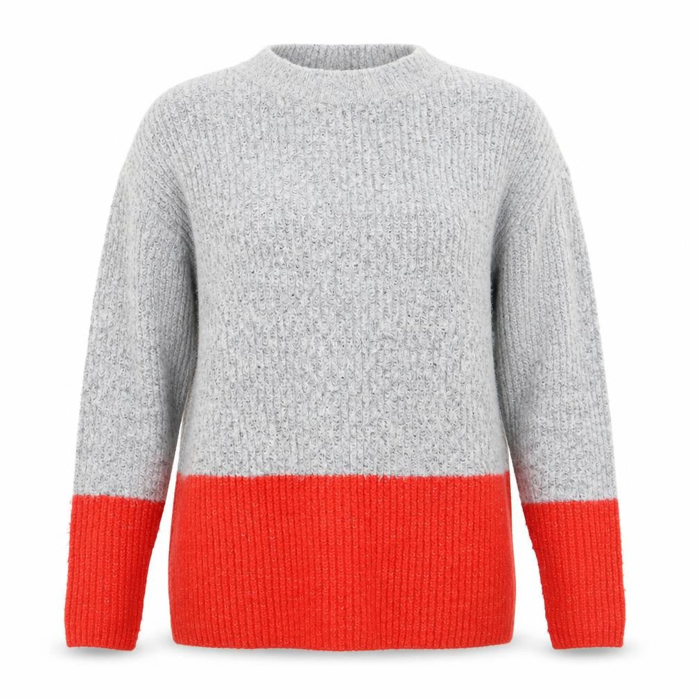 Front view of Primark women’s grey knit jumper, size UK 6