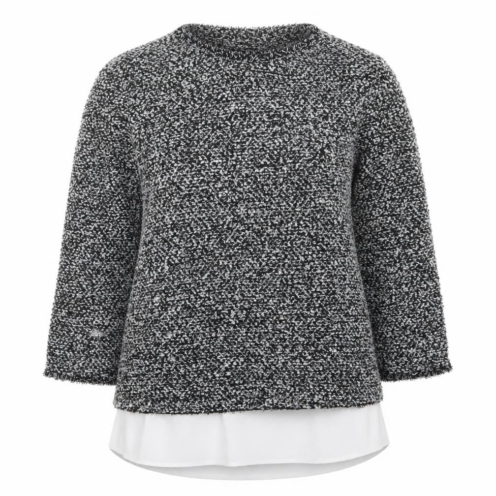 Front view of Dorothy Perkins women’s black jumper, size UK 10
