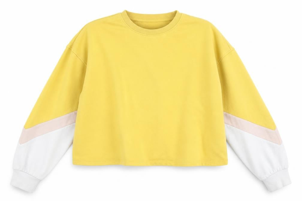 Front view of Divided by H&M women’s yellow jumper, size S