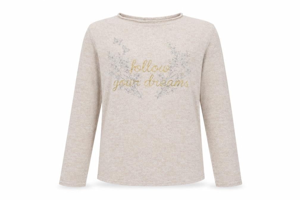 Front view of Primark girls’ beige basic t-shirt, size 12-13, years