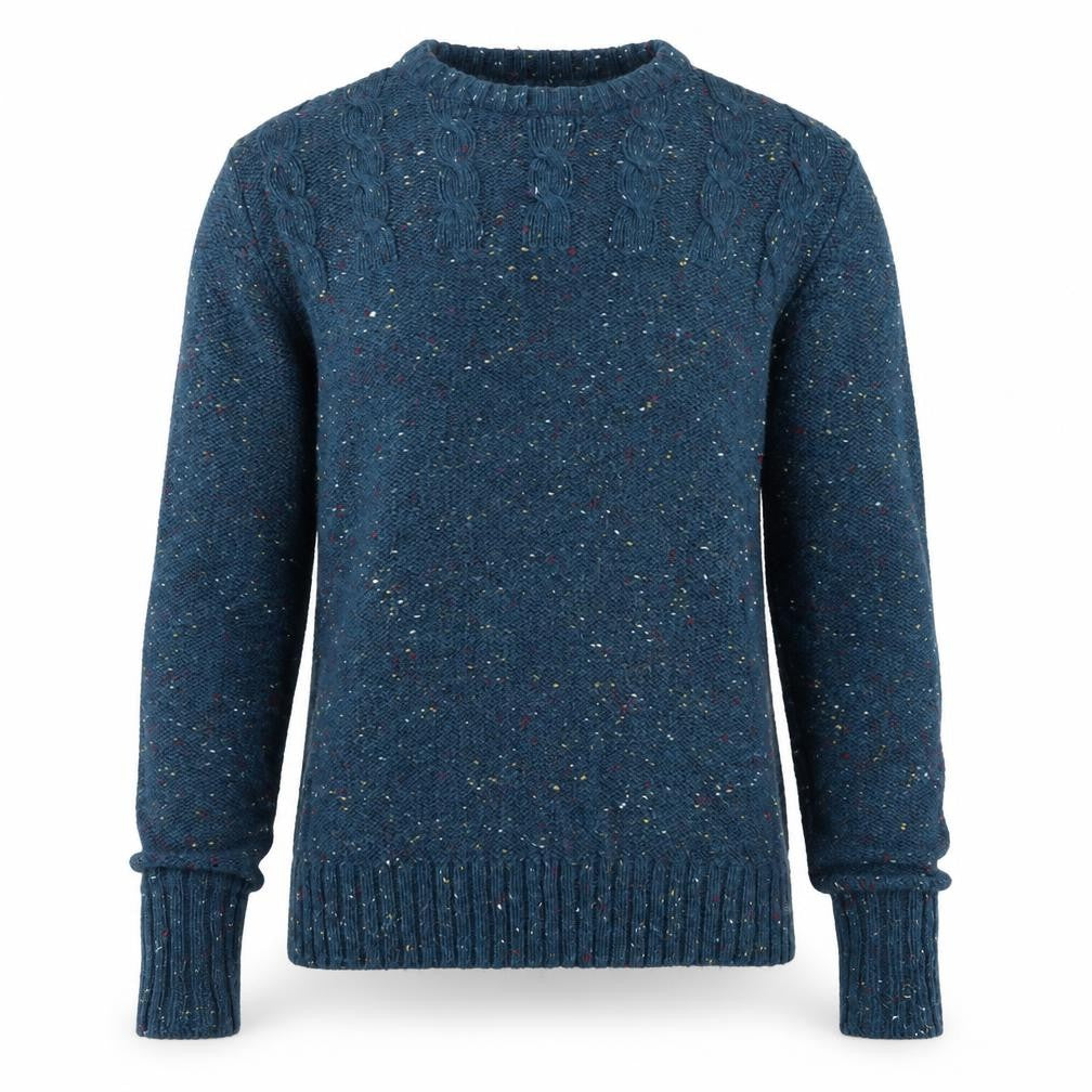Front view of Easy men’s blue jumper, size L