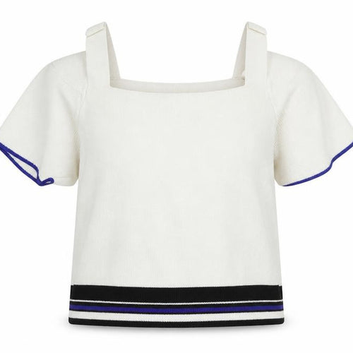 New Look Girls White Striped  Pullover Jumper Size 12-13 Years