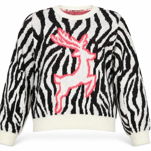 Primark Womens Ivory Animal Print Knit Pullover Jumper Size 10  - Unicorn