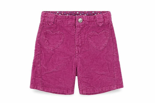 Front view of Gap Baby Purple Corduroy Cropped Trousers, size 18-24, Months