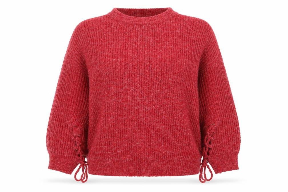 Front view of By Swan women’s red knit jumper one size