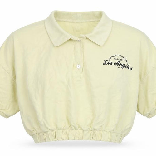 Zara Girls Yellow   Cropped Polo Size 13-14 Years