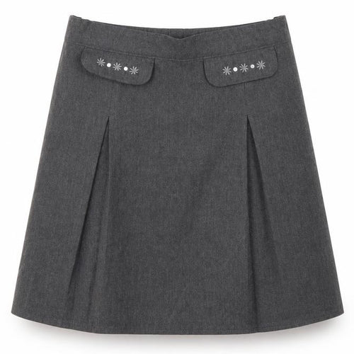 M&S Girls Grey   Flare Skirt Size 9-10 Years