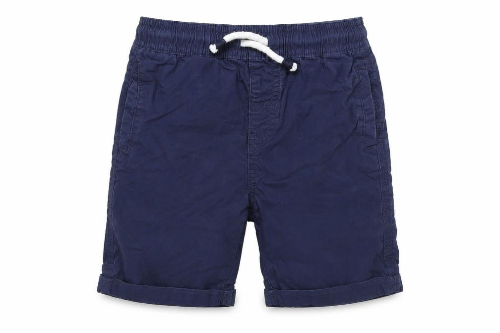 Front view of Tu boys’ blue bermuda shorts, size 6, years