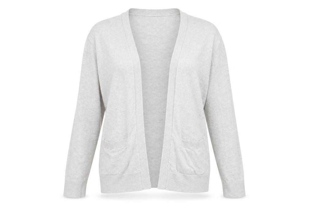 Front view of George women’s grey shrug jumper, size S