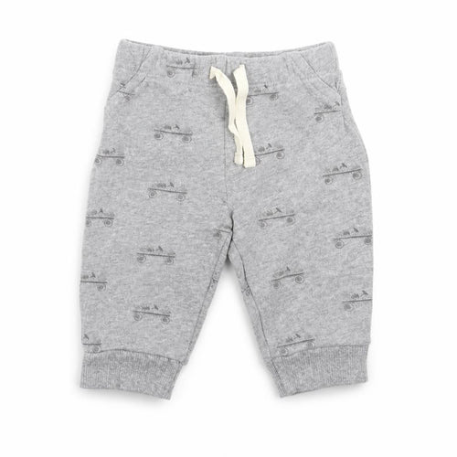 John Lewis Boys Grey   Jogger Trousers Size 0-3 Months  - car print