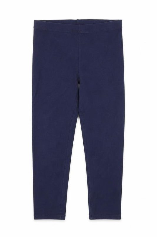Front view of George girls’ blue carrot trousers, size 9, months