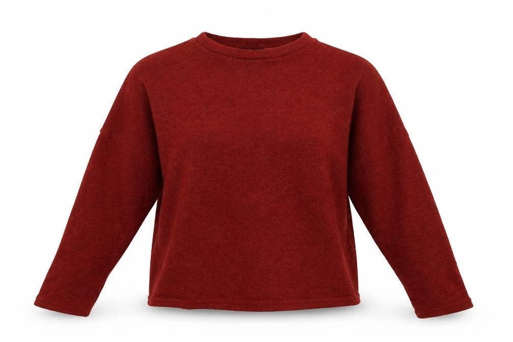 Front view of Stradavarius women’s orange jumper, size S