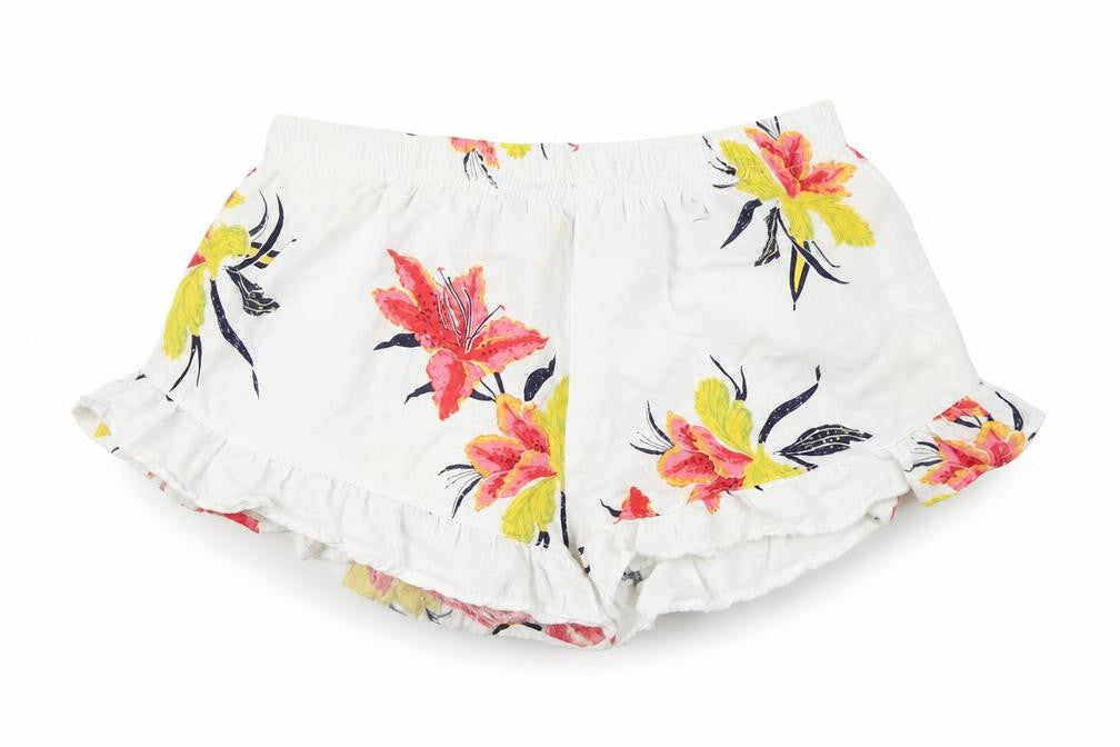 Women's Secret  Womens White Floral  Sweat Shorts Size S